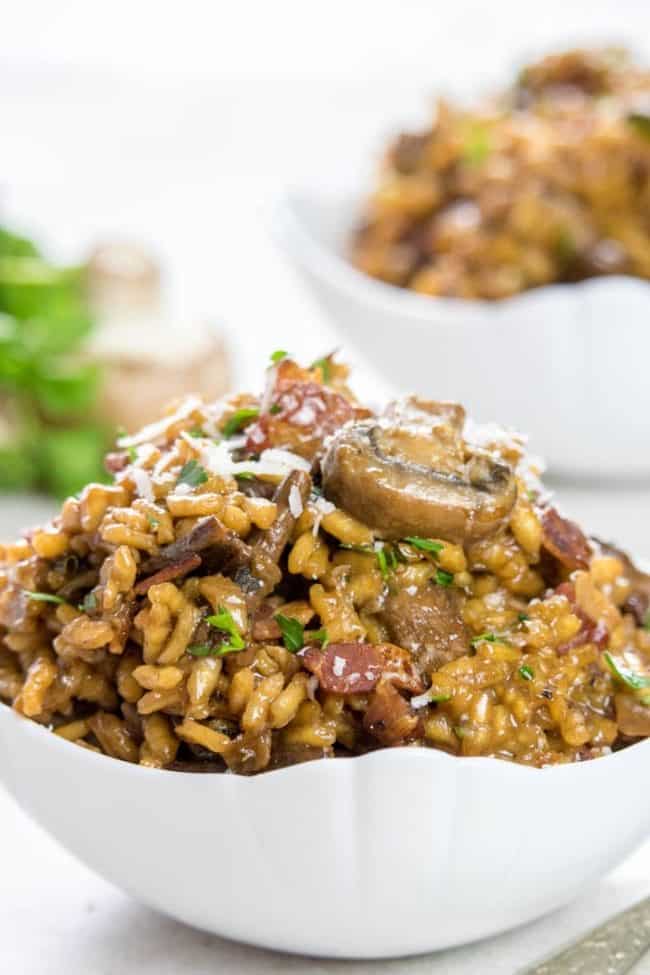 Easy 30-Minute Bacon Mushroom Risotto: No-Stir Weeknight Meal